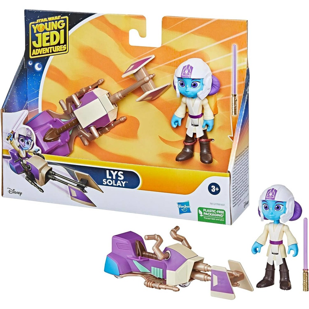 STAR WARS Young Jedi Adventures LYS Solay Figure & Speeder Bike,Toys, Preschool
